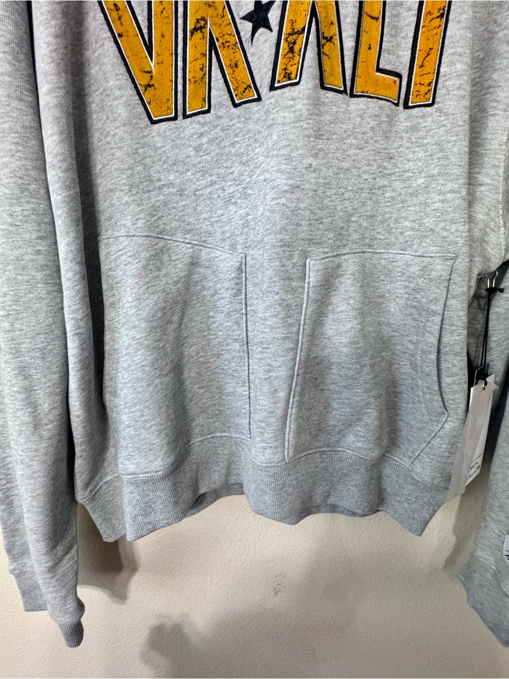 NWT RVCA x Muhammad Ali Hoodie Men’s M Gray Gold Boxing Graphic - Picture 5 of 7